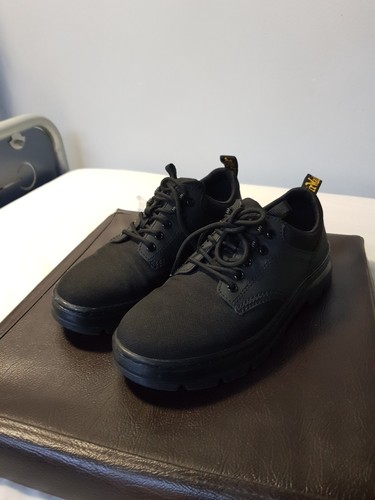 Black canvas doc martens - black, shoes