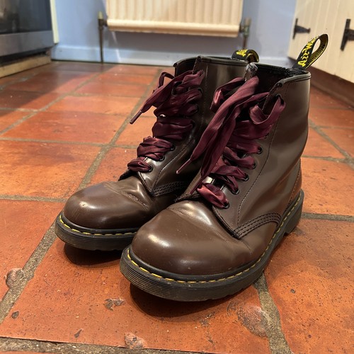 Martens brown leather boots - brown,